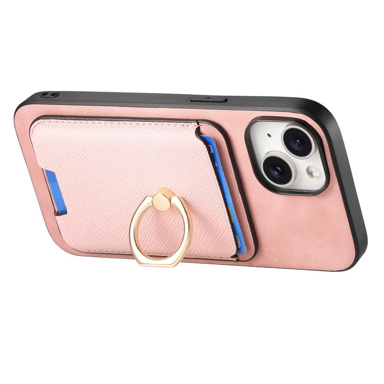 For iPhone 13 Retro Cross Leather Card Bag MagSafe Phone Case