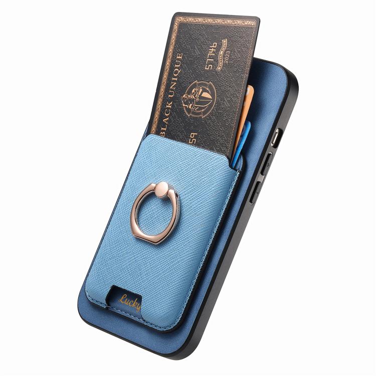 For iPhone 13 Pro Retro Cross Leather Card Bag MagSafe Phone Case