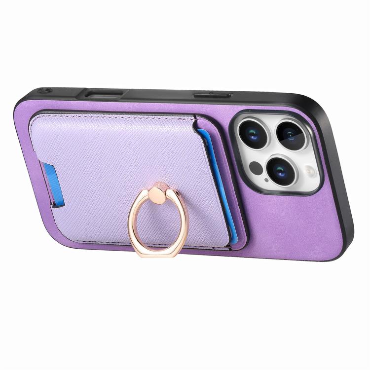 For iPhone 12 Pro Max Retro Cross Leather Card Bag MagSafe Phone Case