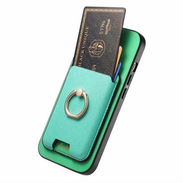 For iPhone 12 Pro Max Retro Cross Leather Card Bag MagSafe Phone Case