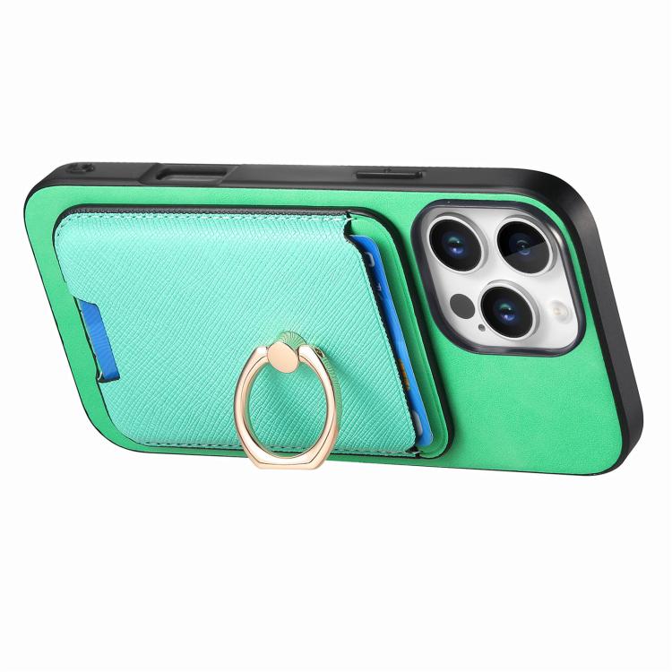 For iPhone 12 Pro Max Retro Cross Leather Card Bag MagSafe Phone Case