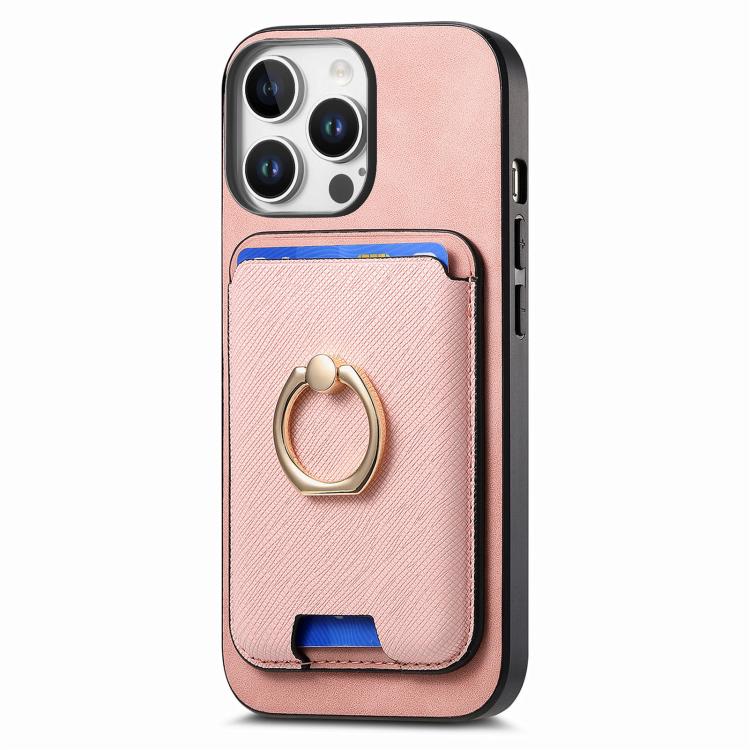 For iPhone 11 Pro Max Retro Cross Leather Card Bag MagSafe Phone Case