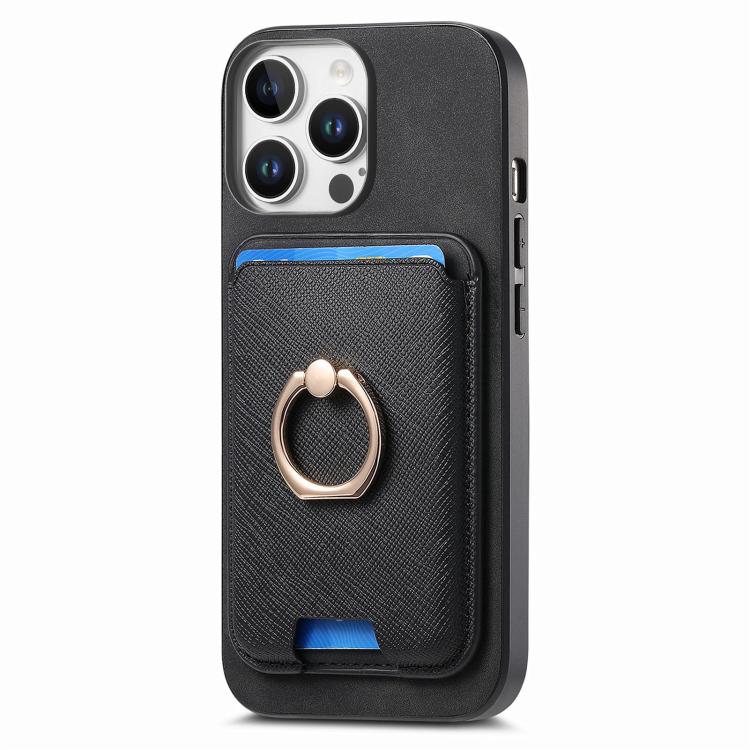 For iPhone 11 Pro Max Retro Cross Leather Card Bag MagSafe Phone Case