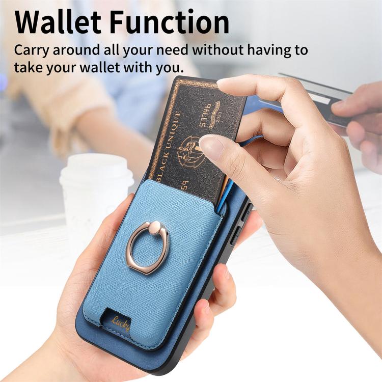 For iPhone 17 Pro Retro Cross Leather Card Bag MagSafe Phone Case