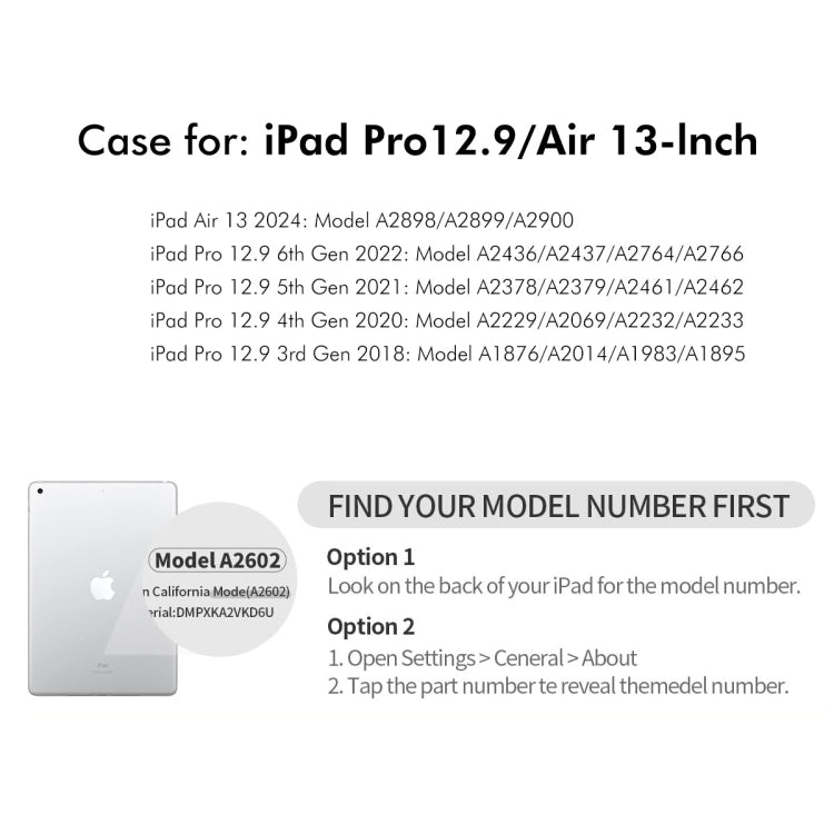 For iPad Air 13 2026 / 2025 / 2024 ENKAY 360 Rotation TPU Leather Smart Tablet Case with Pen Slot