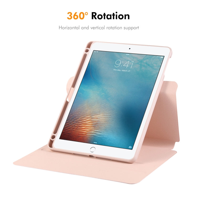 For iPad Air / Air 2 / 9.7 2017 / 2018 ENKAY 360 Rotation TPU Leather Smart Tablet Case with Pen Slot