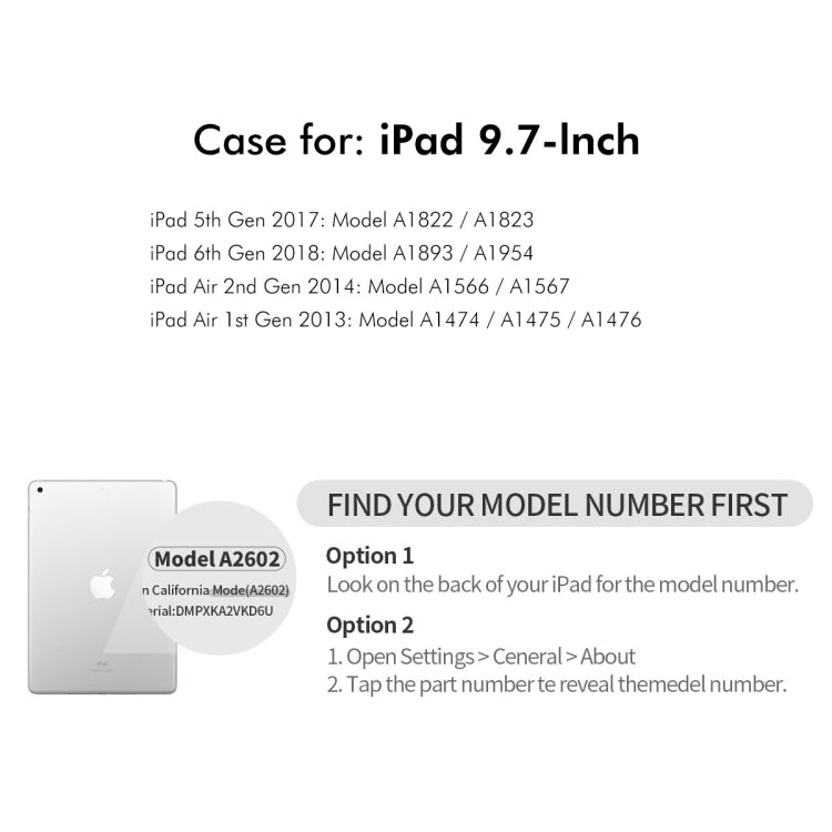 For iPad Air / Air 2 / 9.7 2017 / 2018 ENKAY 360 Rotation TPU Leather Smart Tablet Case with Pen Slot