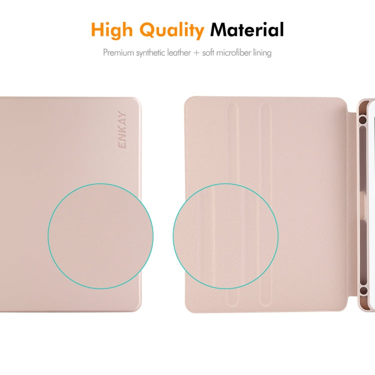 For iPad Air / Air 2 / 9.7 2017 / 2018 ENKAY 360 Rotation TPU Leather Smart Tablet Case with Pen Slot
