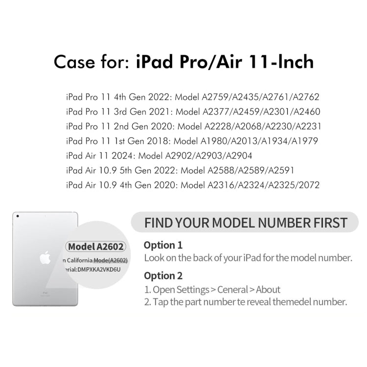 For iPad Pro 11 2022 / 2021 / 2020 ENKAY 360 Rotation TPU Leather Smart Tablet Case with Pen Slot