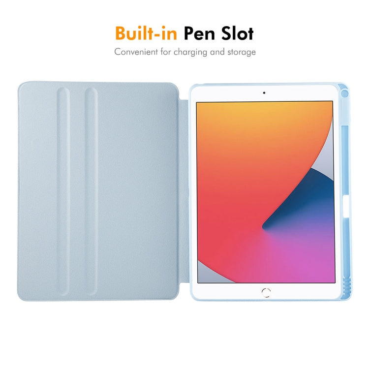 For iPad Air 10.5 / Pro 10.5 / 10.2 ENKAY 360 Rotation TPU Leather Smart Tablet Case with Pen Slot
