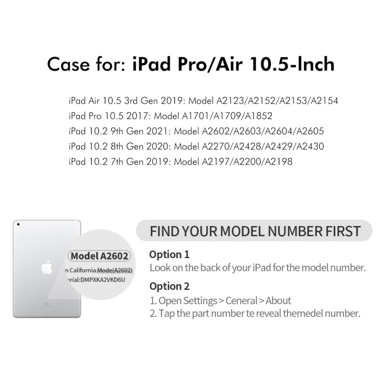 For iPad Air 10.5 / Pro 10.5 / 10.2 ENKAY 360 Rotation TPU Leather Smart Tablet Case with Pen Slot