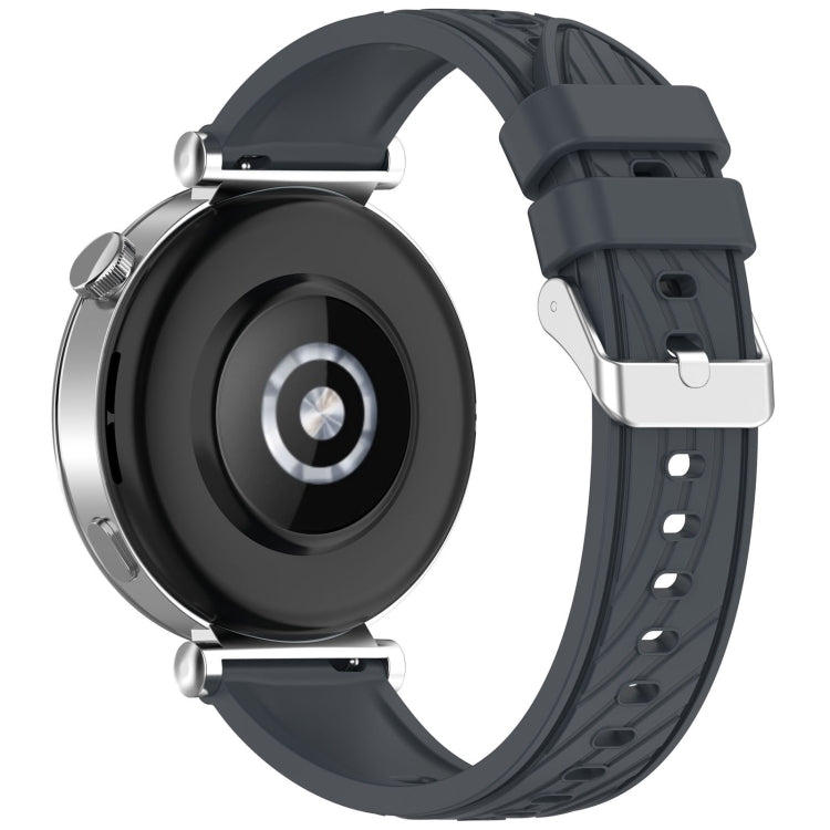 For Huawei Watch GT 5 Pro 42mm Line Texture Quick Release Silicone Watch Band