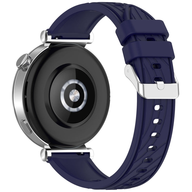 For Huawei Watch GT 5 Pro 42mm Line Texture Quick Release Silicone Watch Band