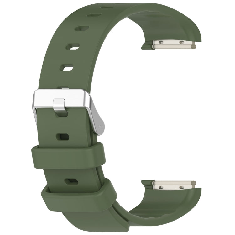 For EmeTerm Fashion Solid Color Silver Buckle Silicone Watch Band