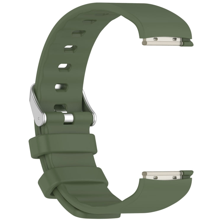 For EmeTerm Fashion Solid Color Silver Buckle Silicone Watch Band