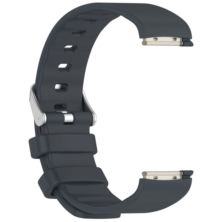 For EmeTerm Fashion Solid Color Silver Buckle Silicone Watch Band