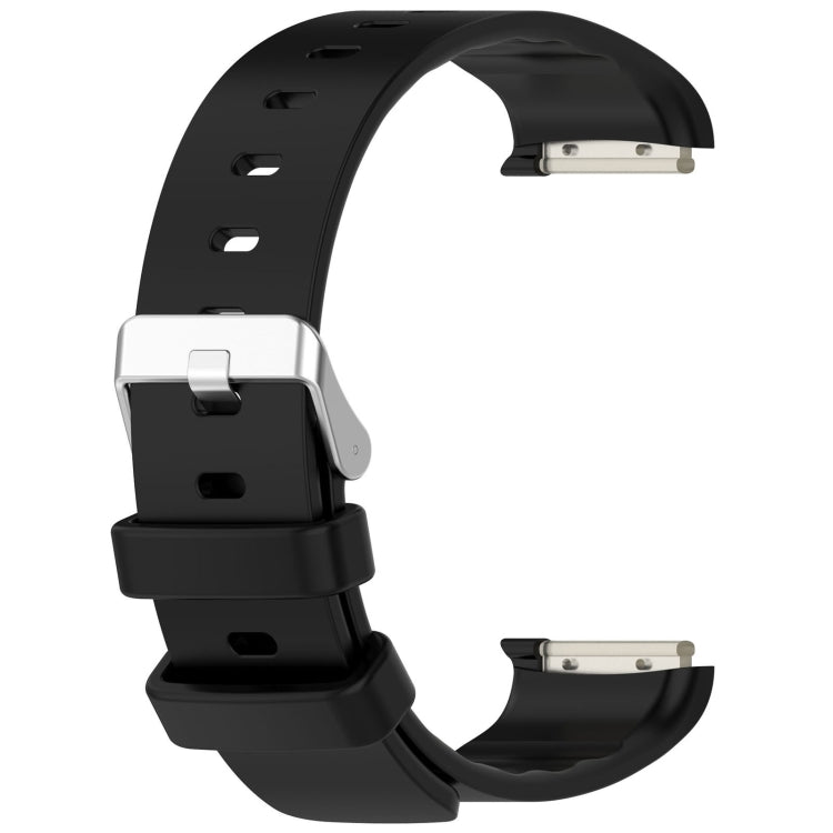 For EmeTerm Fashion Solid Color Silver Buckle Silicone Watch Band