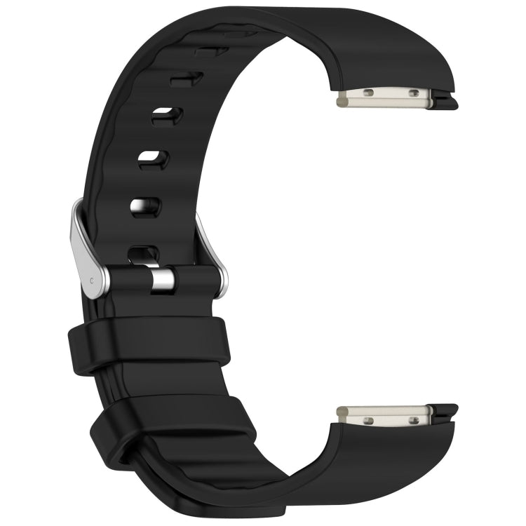 For EmeTerm Fashion Solid Color Silver Buckle Silicone Watch Band