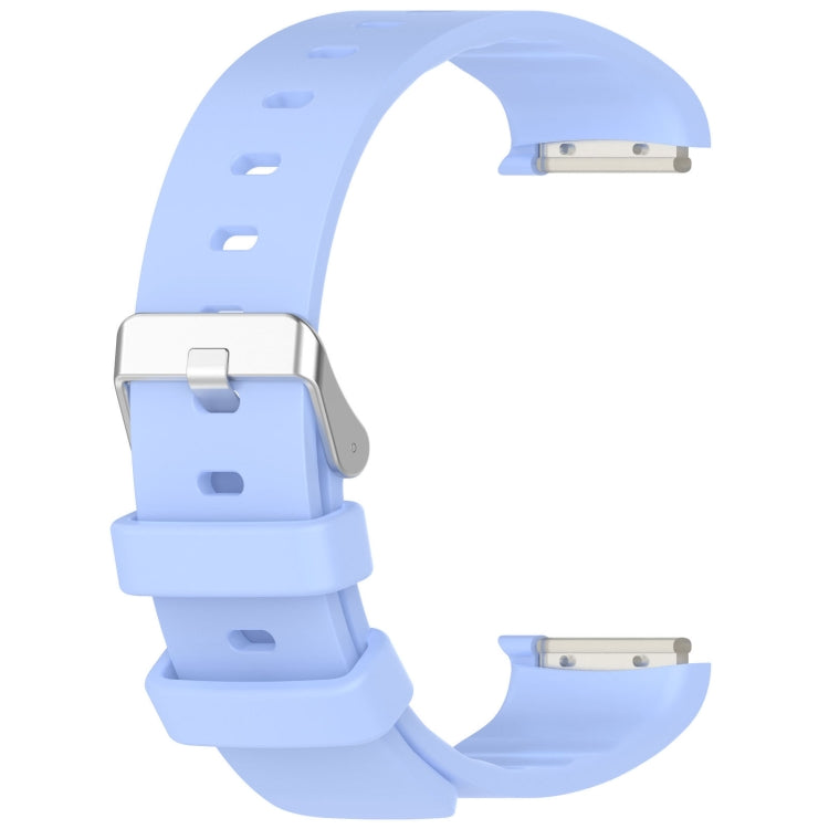 For EmeTerm Fashion Solid Color Silver Buckle Silicone Watch Band