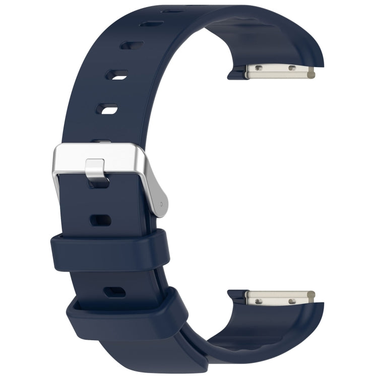 For EmeTerm Fashion Solid Color Silver Buckle Silicone Watch Band