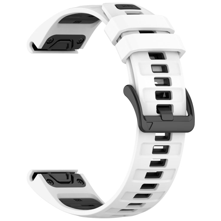 For Garmin Fenix 8 AMOLED 47mm Dual Color Quick Release Steel Buckle 22mm Silicone Watch Band