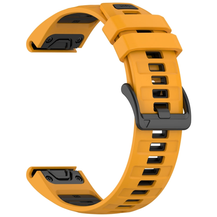 For Garmin Fenix 8 AMOLED 47mm Dual Color Quick Release Steel Buckle 22mm Silicone Watch Band