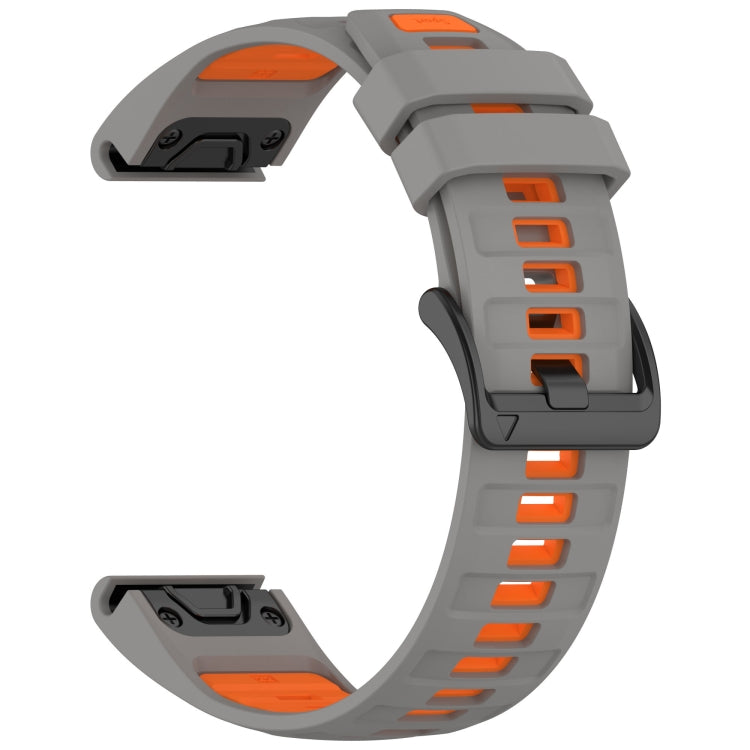 For Garmin Fenix 8 AMOLED 47mm Dual Color Quick Release Steel Buckle 22mm Silicone Watch Band