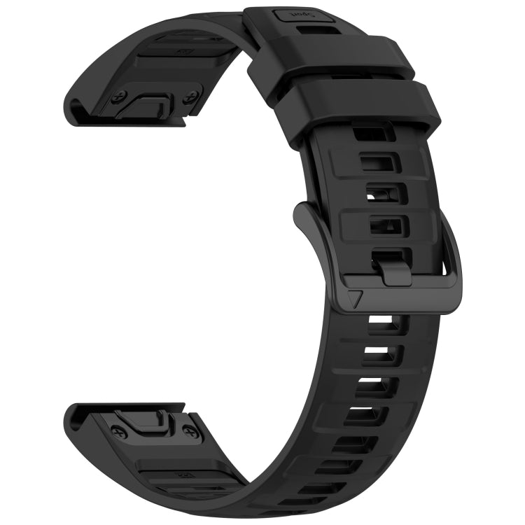 For Garmin Fenix 8 MIP 51mm Dual Color Quick Release Steel Buckle 26mm Silicone Watch Band