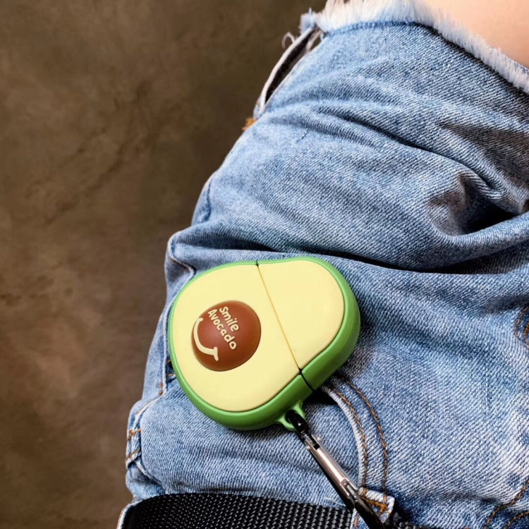 For Apple AirPods 1 / 2 Avocado Cartoon Bluetooth Headset Case(green)