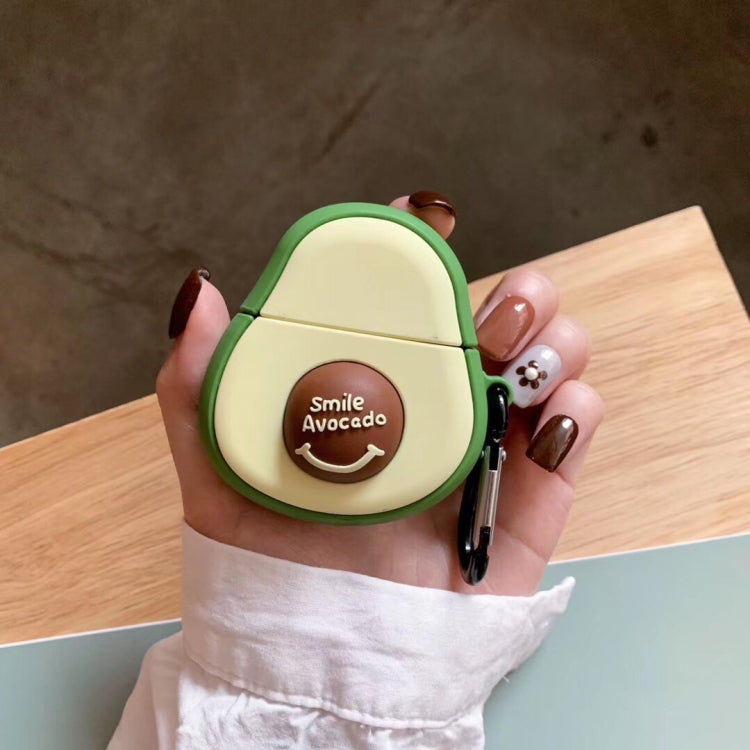 For Apple AirPods 1 / 2 Avocado Cartoon Bluetooth Headset Case(green)