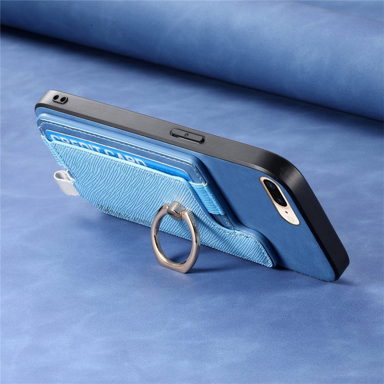 For iPhone XR Retro Magsafe Cross Leather Ring Holder Card Bag Phone Case