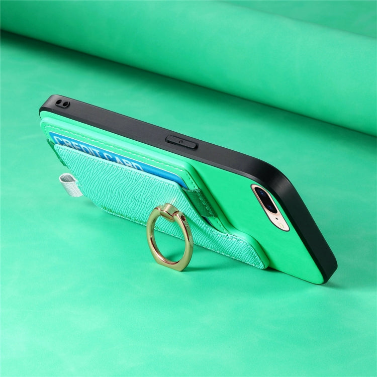 For iPhone XR Retro Magsafe Cross Leather Ring Holder Card Bag Phone Case