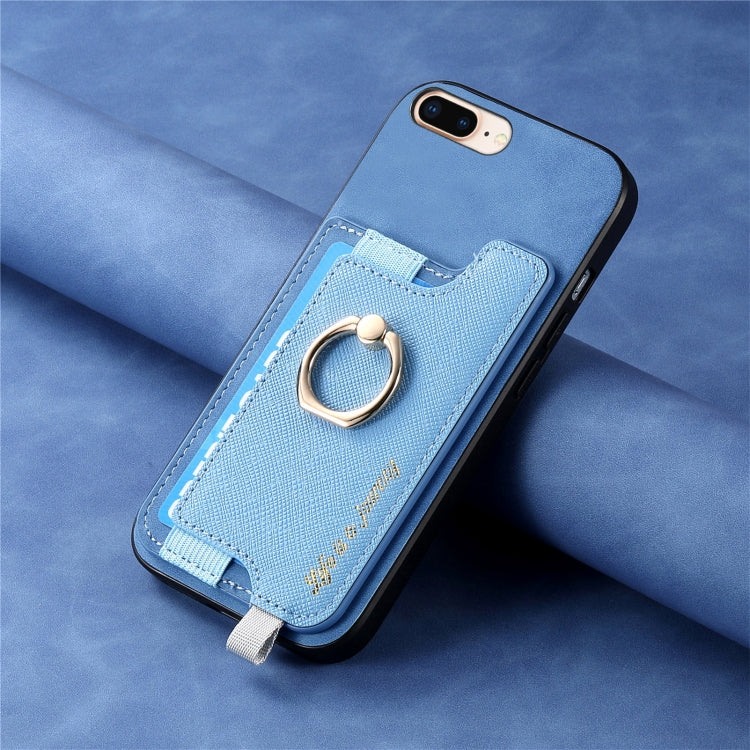 For iPhone XS Max Retro Magsafe Cross Leather Ring Holder Card Bag Phone Case