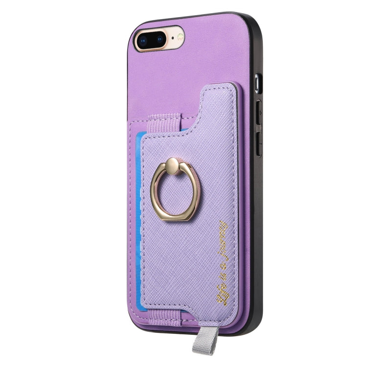 For iPhone XS Max Retro Magsafe Cross Leather Ring Holder Card Bag Phone Case