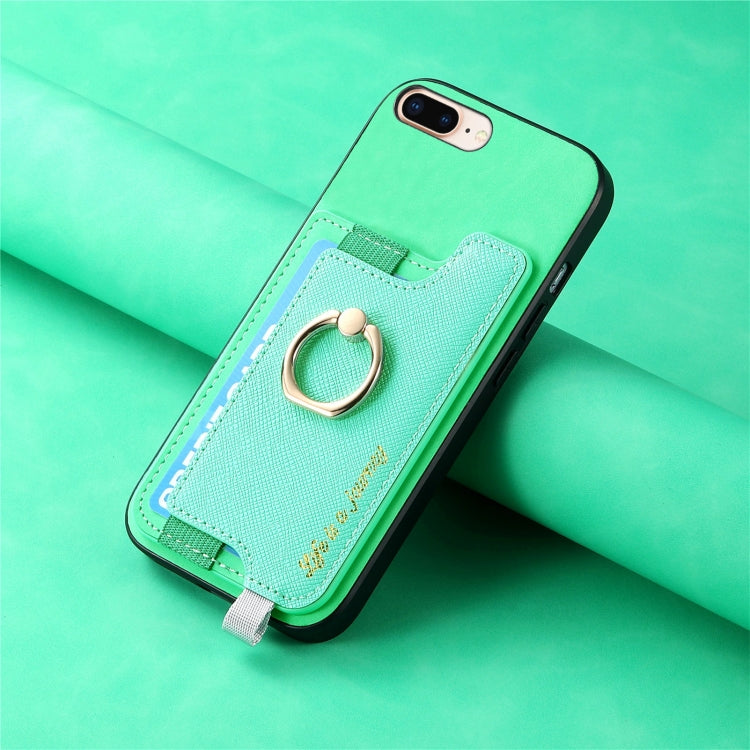 For iPhone XS Max Retro Magsafe Cross Leather Ring Holder Card Bag Phone Case