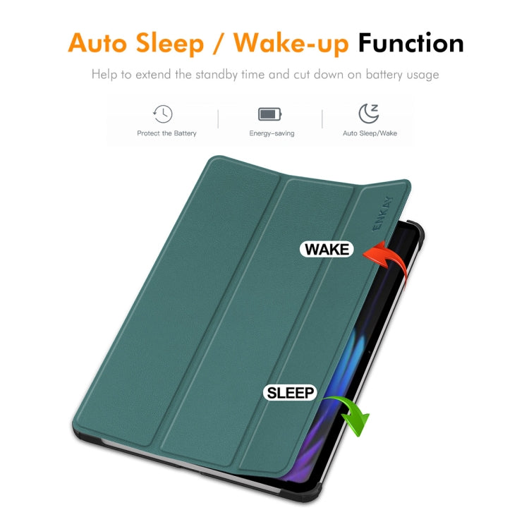 For Xiaomi Pad 7 / 7 Pro 11.2 ENKAY Tri-fold Custer Texture Leather Smart Tablet Case