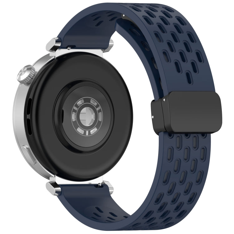 For Huawei Watch GT5 Pro 46mm Folding Magnetic Buckle Silicone Watch Band