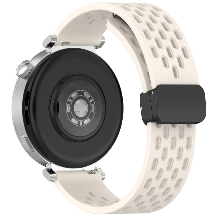 For Huawei Watch GT5 Pro 46mm Folding Magnetic Buckle Silicone Watch Band