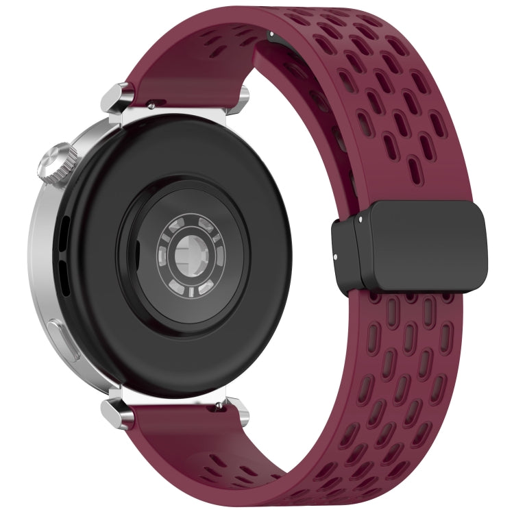 For Huawei Watch GT 5 46mm Folding Magnetic Buckle Silicone Watch Band
