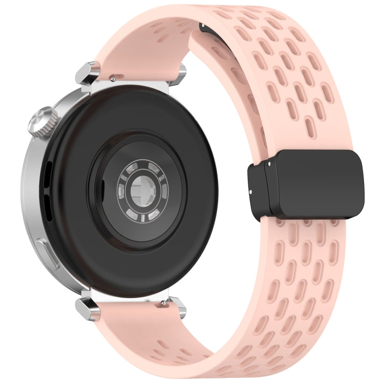 For Huawei Watch GT 5 46mm Folding Magnetic Buckle Silicone Watch Band