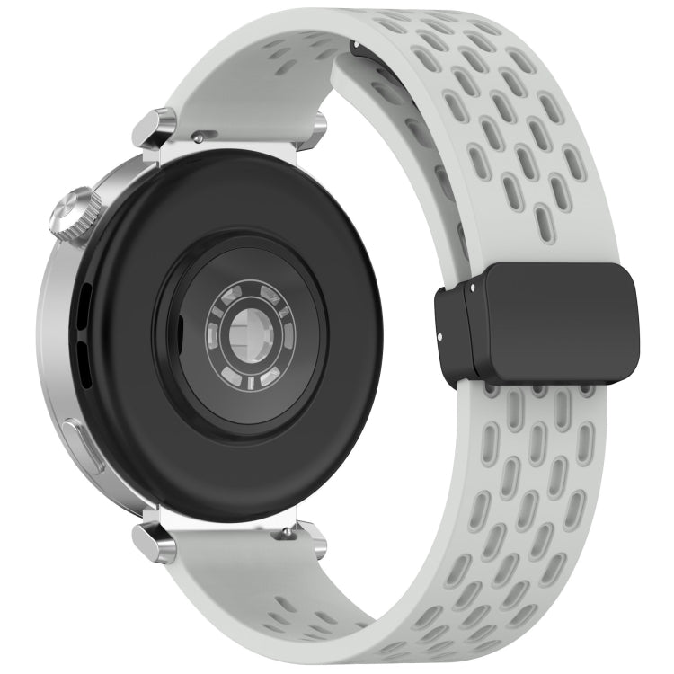 For Huawei Watch GT 5 46mm Folding Magnetic Buckle Silicone Watch Band