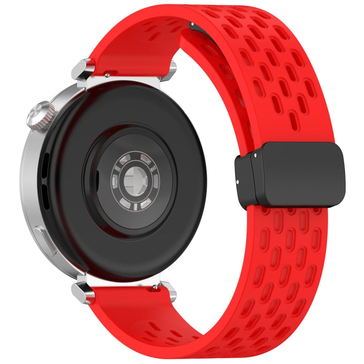 For Huawei Watch GT 5 41mm Folding Magnetic Buckle Silicone Watch Band