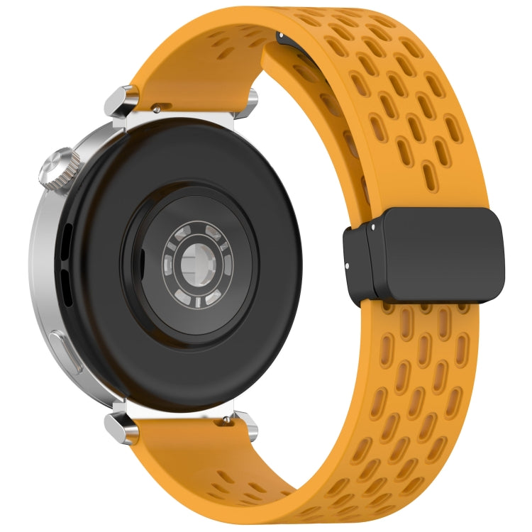 For Huawei Watch GT 5 41mm Folding Magnetic Buckle Silicone Watch Band