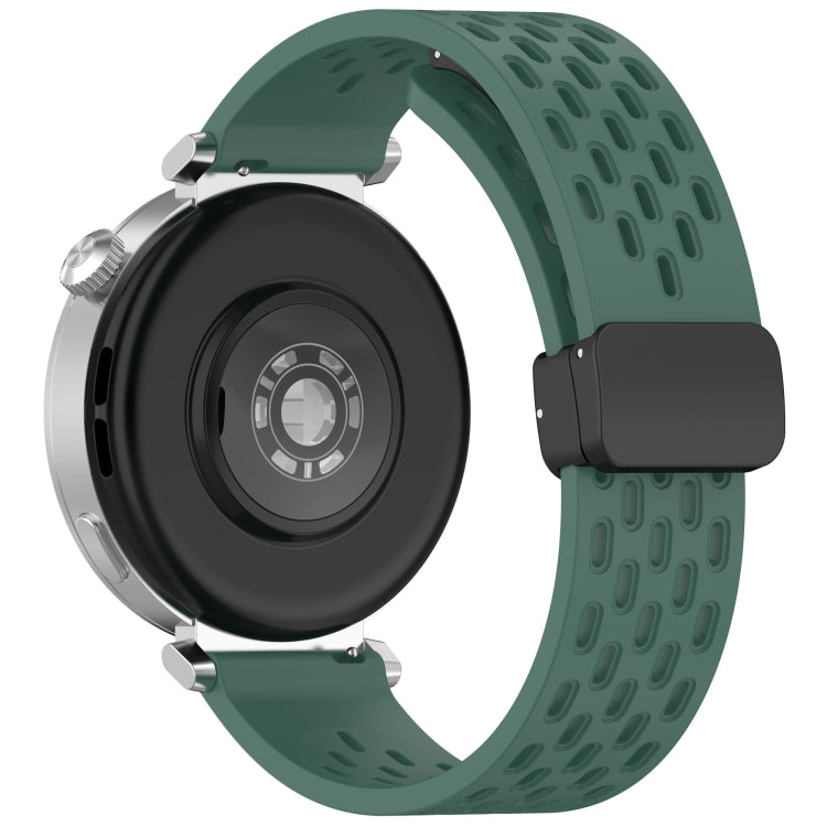 For Huawei Watch GT 5 41mm Folding Magnetic Buckle Silicone Watch Band