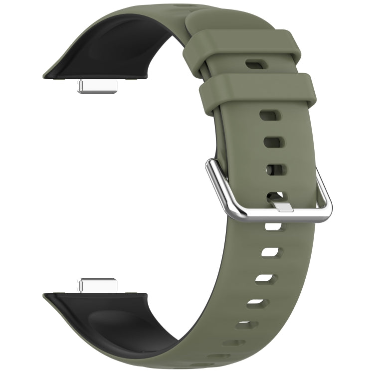 For Huawei Watch Fit3 Double Sided Contrast Color Silicone Watch Band