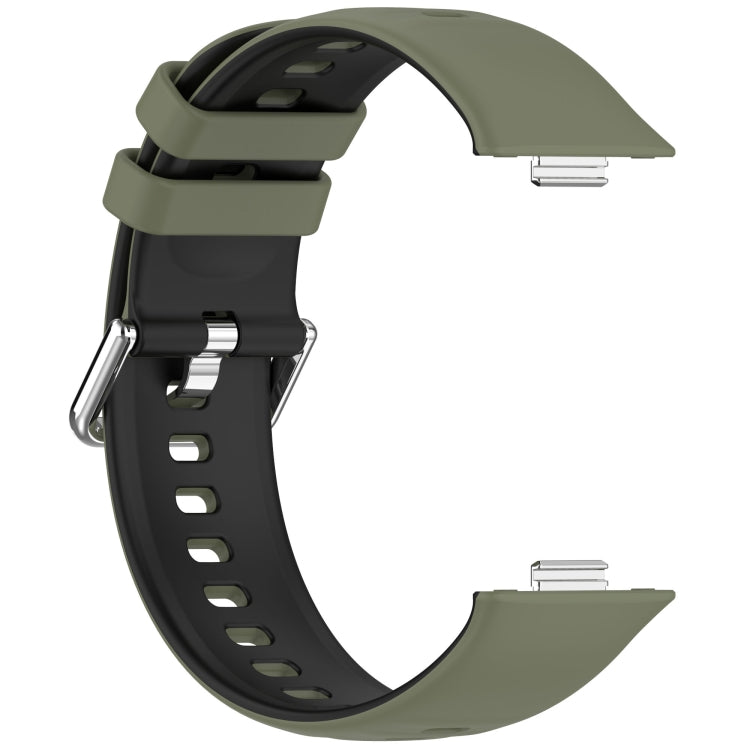 For Huawei Watch Fit3 Double Sided Contrast Color Silicone Watch Band