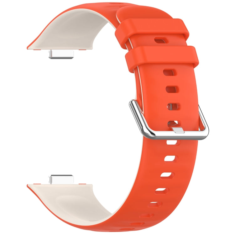 For Huawei Watch Fit3 Double Sided Contrast Color Silicone Watch Band