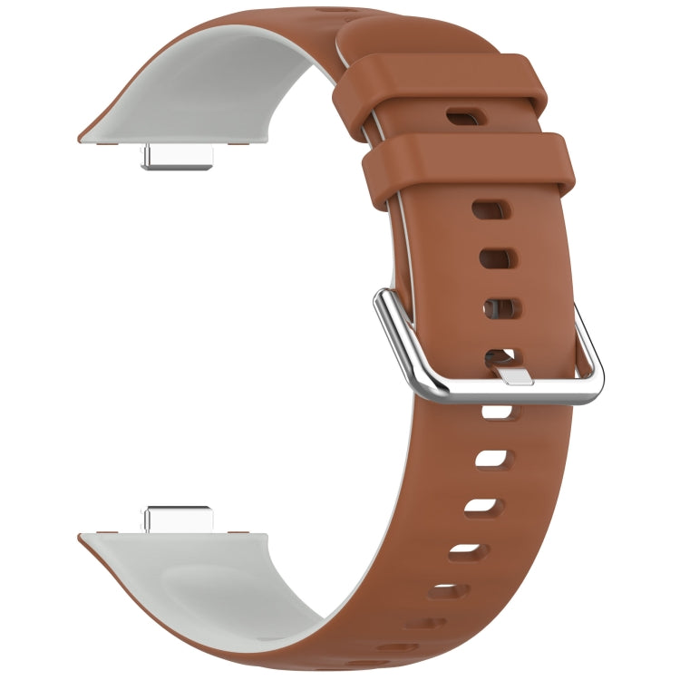 For Huawei Watch Fit3 Double Sided Contrast Color Silicone Watch Band