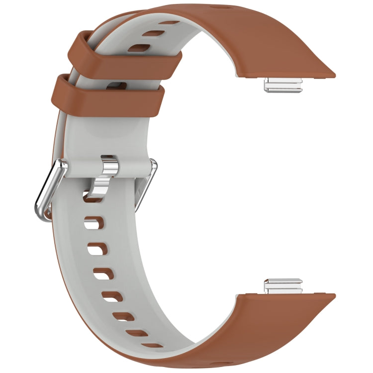 For Huawei Watch Fit3 Double Sided Contrast Color Silicone Watch Band