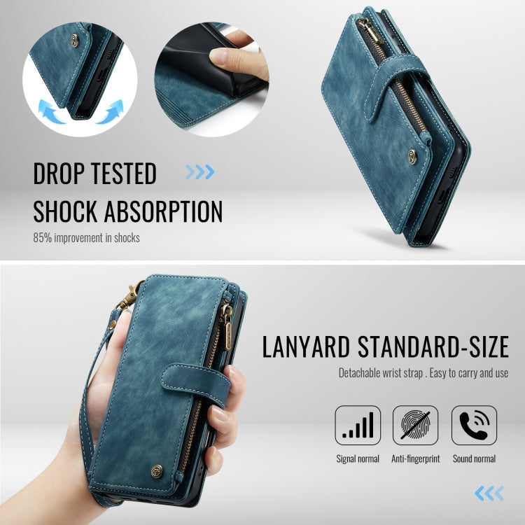 For Samsung Galaxy S24 FE 5G CaseMe C30 Card Slots Zipper Wallet Leather Phone Case